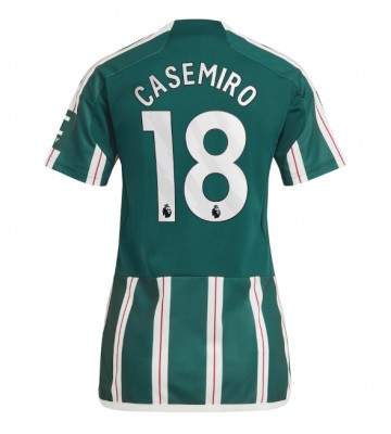 Manchester United Casemiro #18 Replika Udebanetrøje Dame 2023-24 Kortærmet